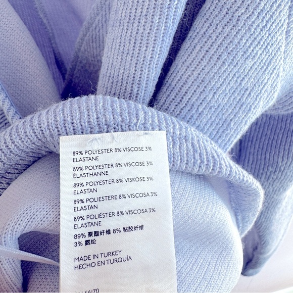 Anthropologie size M Cozy Twist-Front Top long sleeve purple blue - Picture 9 of 12